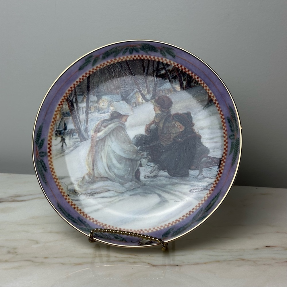Evening Skaters Trisha Romance Collector Plate